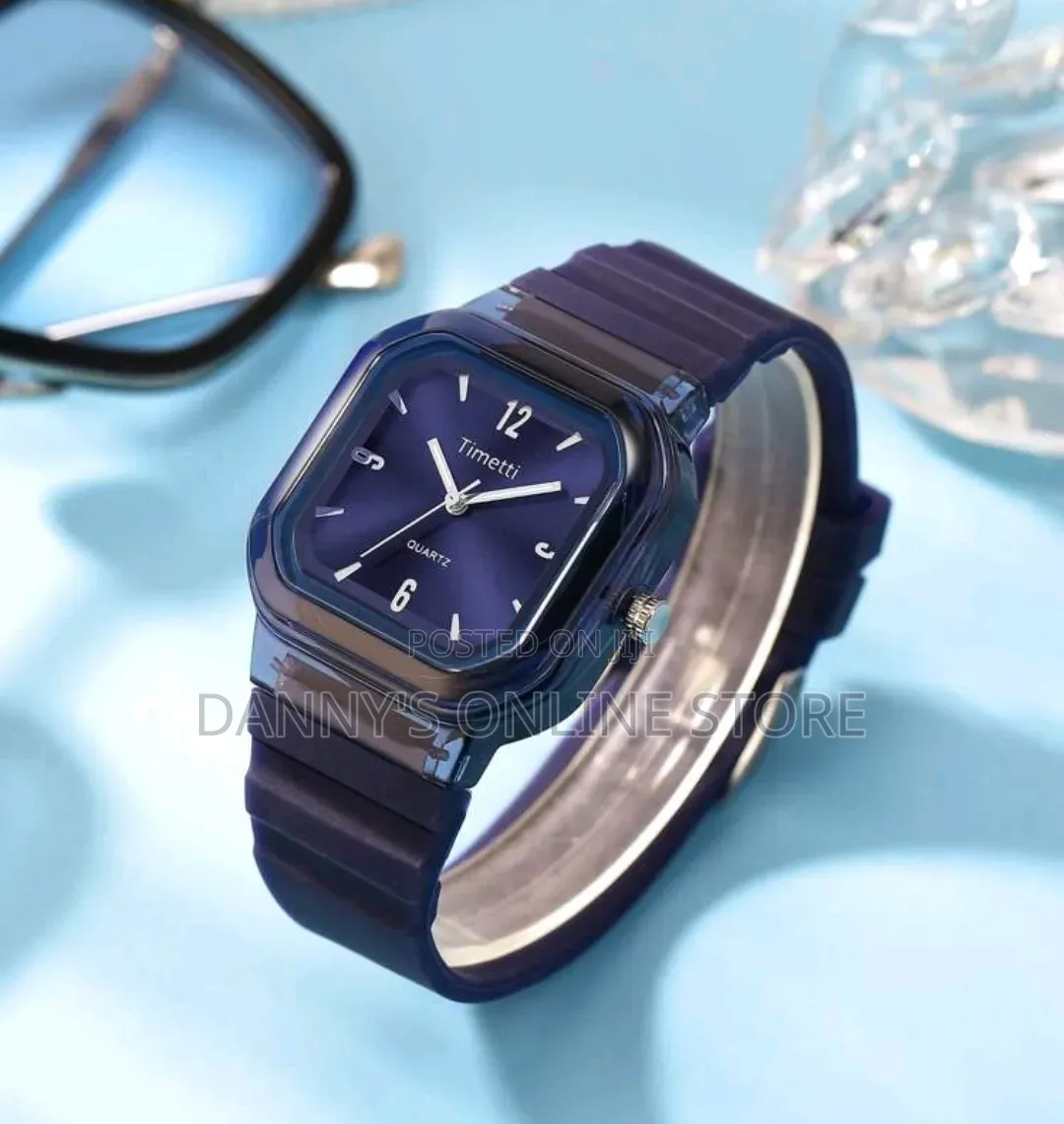 Women Casual Affordable Square Minimalist Silicone Band Quartz Wrist.