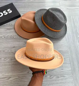 Classic Wide-Brim Wool Felt Fedora Hats
