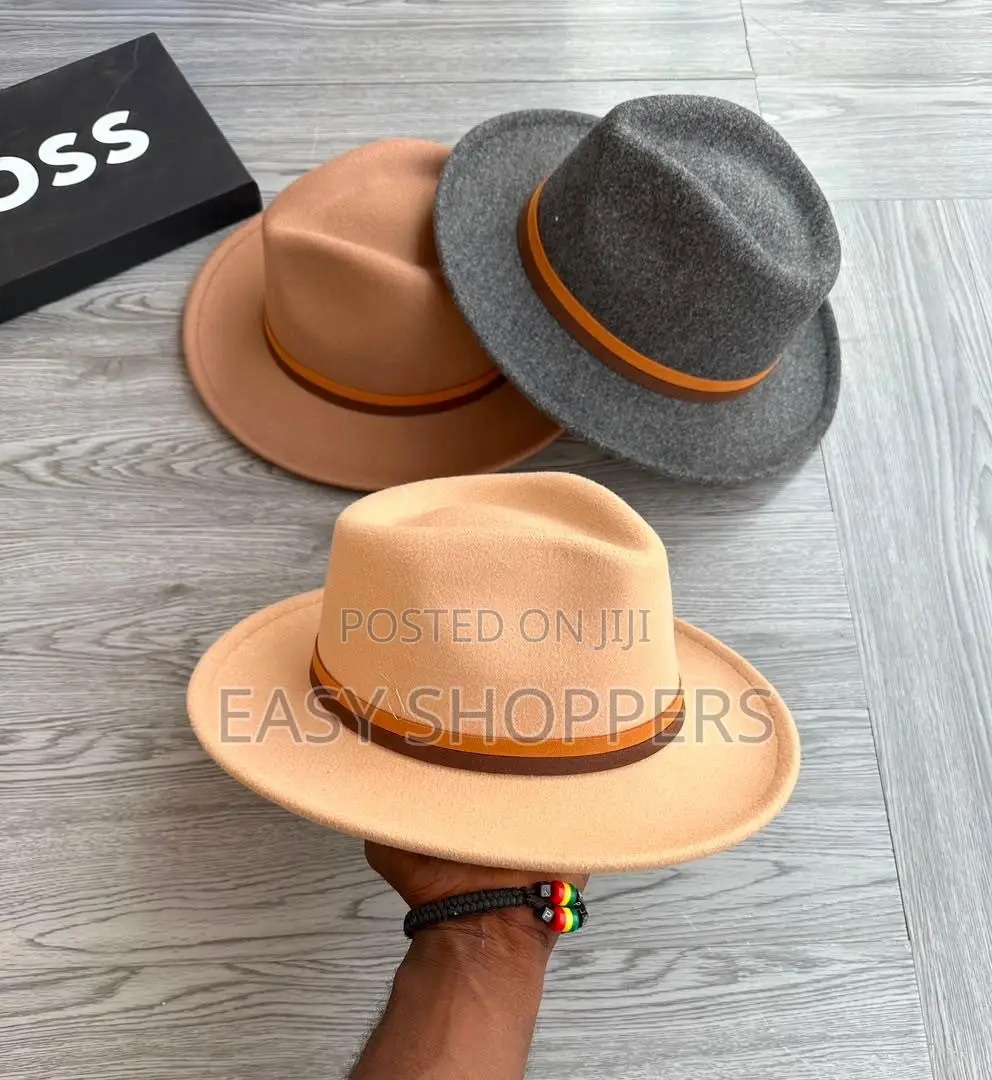 Classic Wide-Brim Wool Felt Fedora Hats