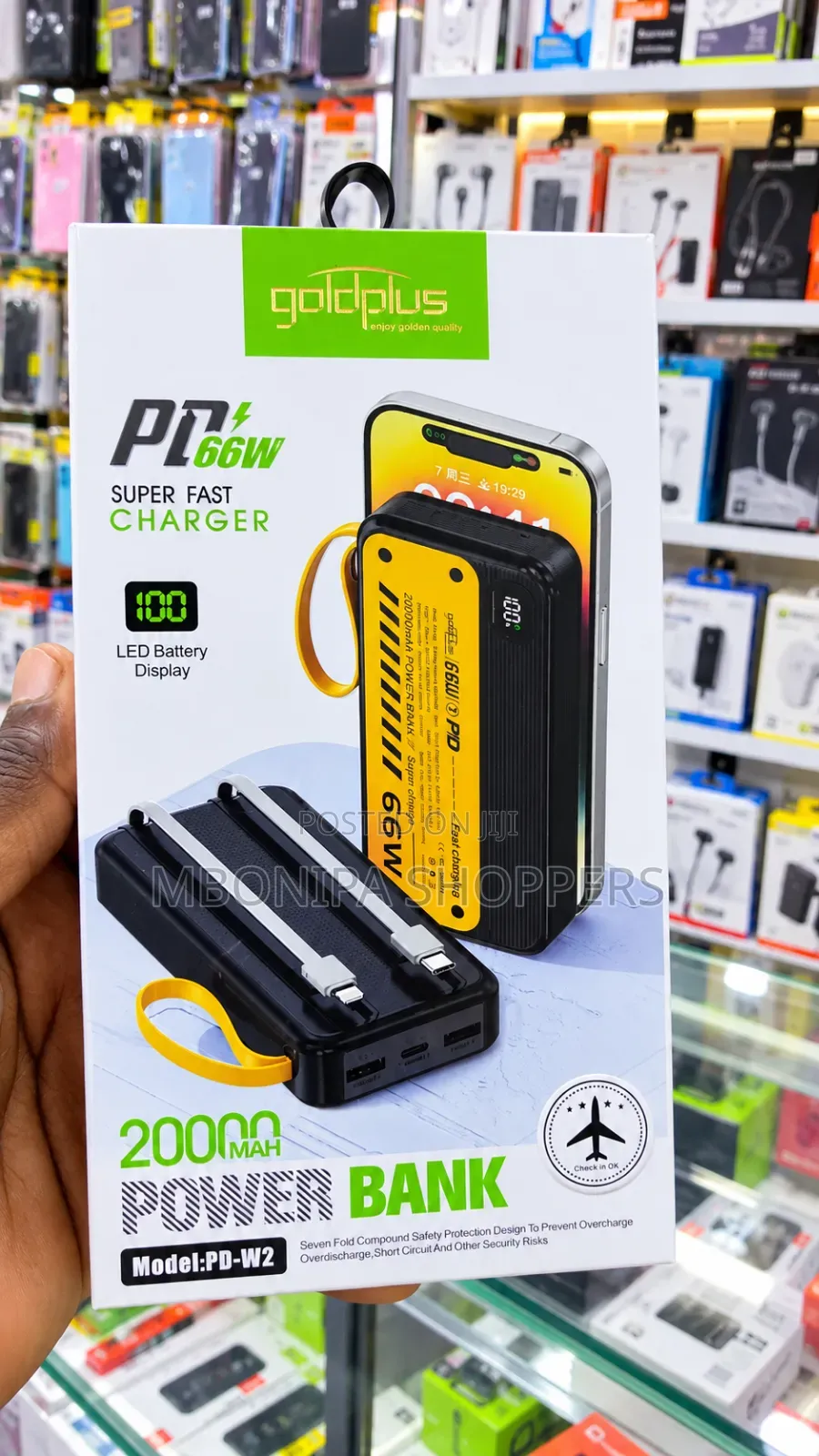 Powerbank Fast Charging Battery Pack With Builtin USB-C iPhone Cable