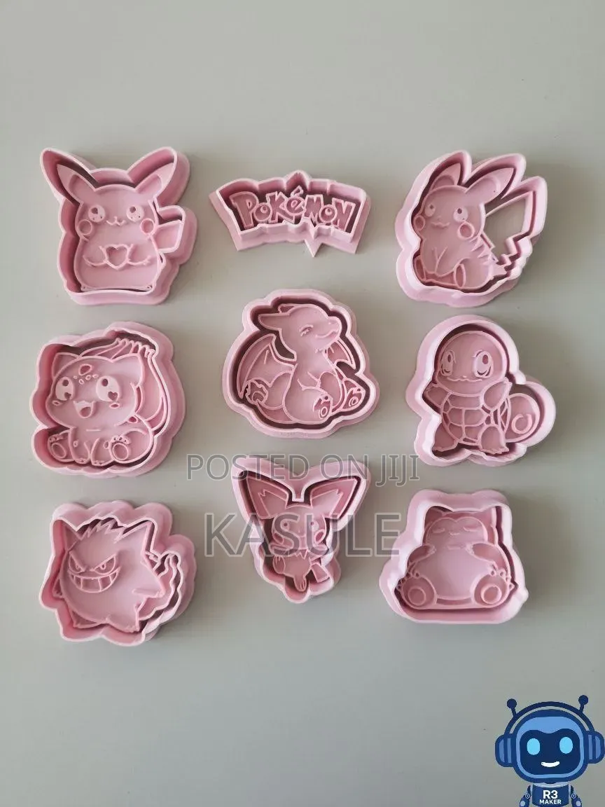Pokémon Set – 3D Cookie and Playdough Cutters