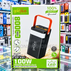 100w Super Fast Charging Power Bank for All Device - Multicolor
