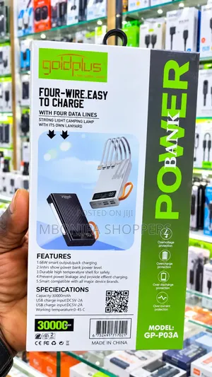 4in1 High Speed Portable Charger With Fast Charging PowerBank 30000mAh