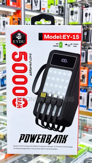 50000MAh Original Power Bank Inbuilt 4 Cables, Fast Charging