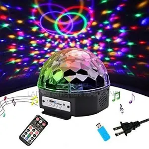 MP3 LED Magic Ball Light Disco W Bluetooth BT Speaker Remort With USB