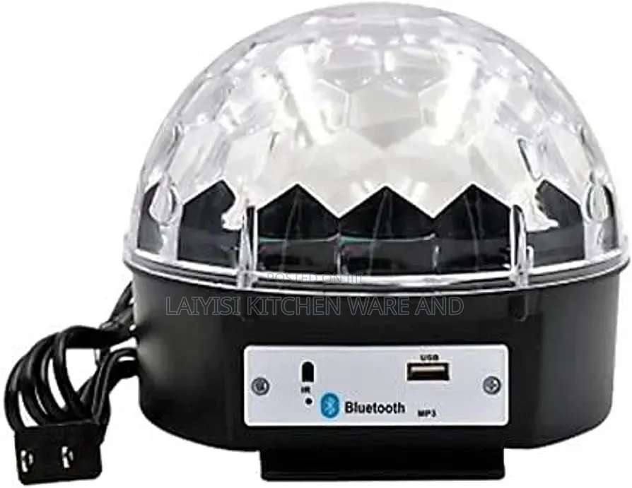 MP3 LED Magic Ball Light Disco W Bluetooth BT Speaker Remort With USB