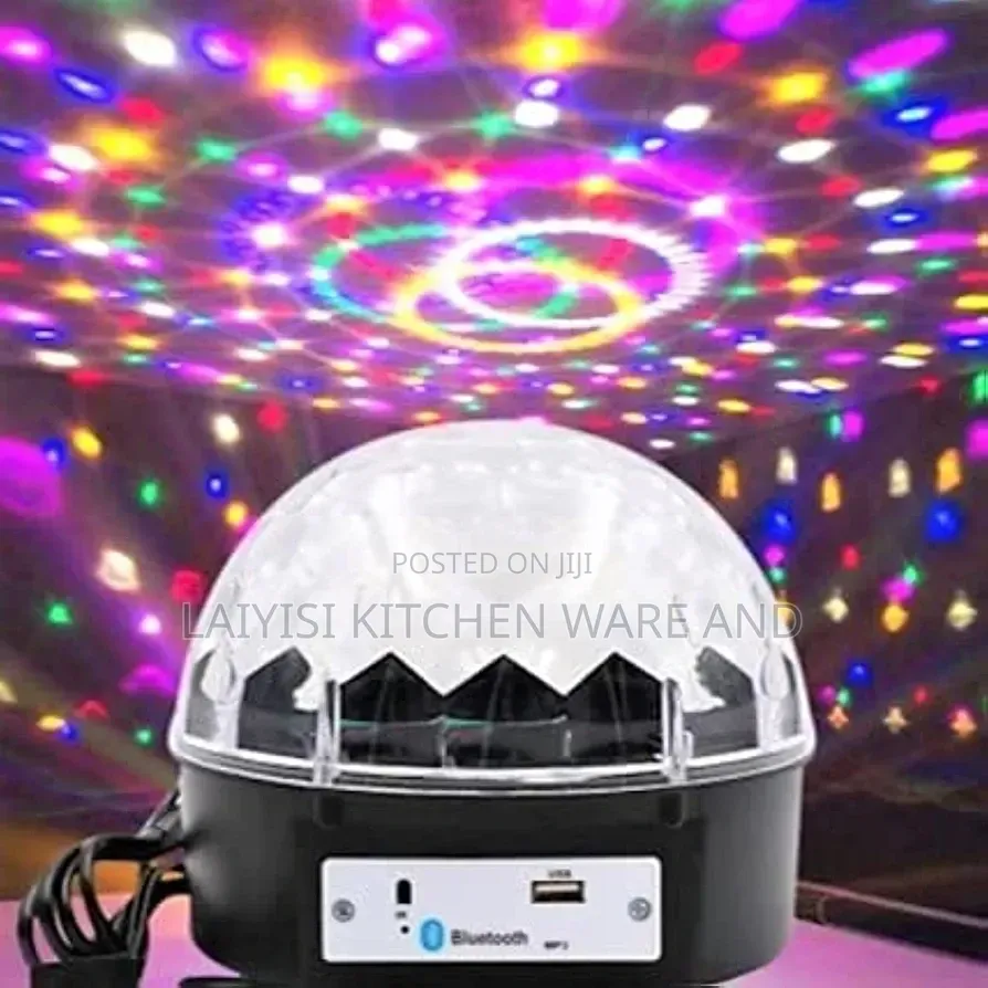 MP3 LED Magic Ball Light Disco W Bluetooth BT Speaker Remort With USB