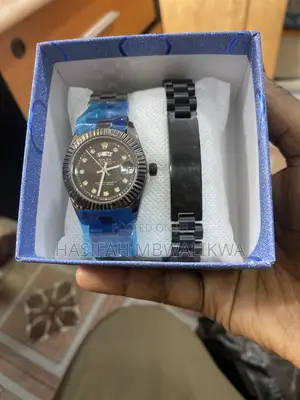 Black Rolex Watch With Bracelet