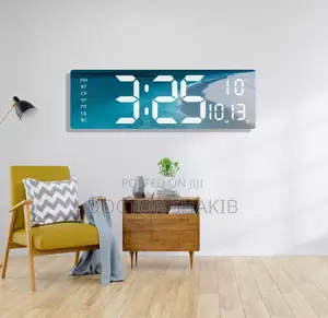Modern, Rectangular Large LED Digital Wall Clock