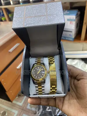 Silver Gold Rolex Watch With Bracelet