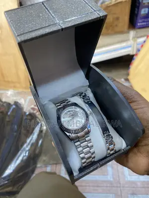 Silver Rolex Watch With Bracelet