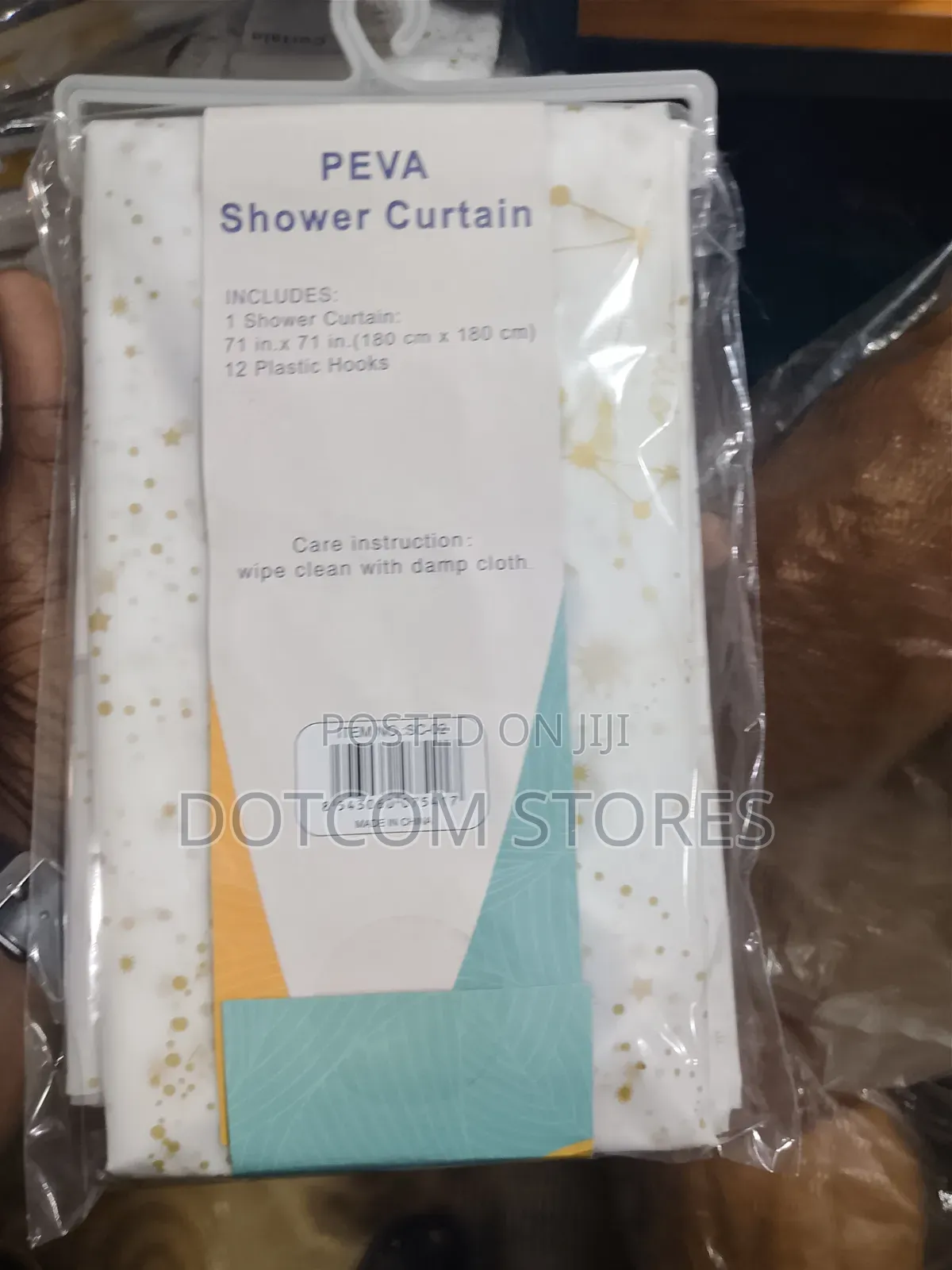PEVA Shower Curtain With 12pc Matching Hooks