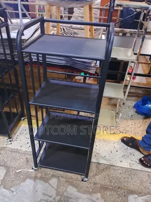 4-Tier Metal Multipurpose Storage Rack With Wheels