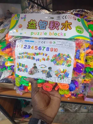 1 Pack Toys Interlocking Plastic Numbers and Alphabet Puzzle Blocks