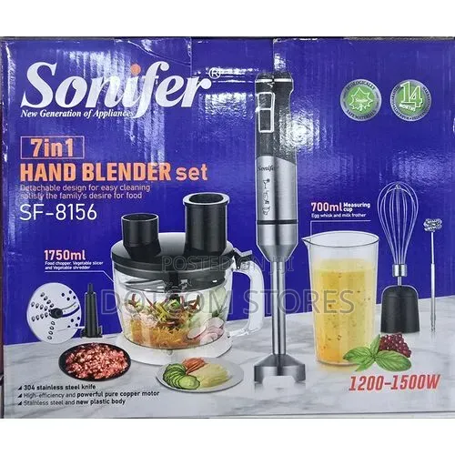 Sonifer 7-in-1 Hand Blender Set (Model Sf-8156).