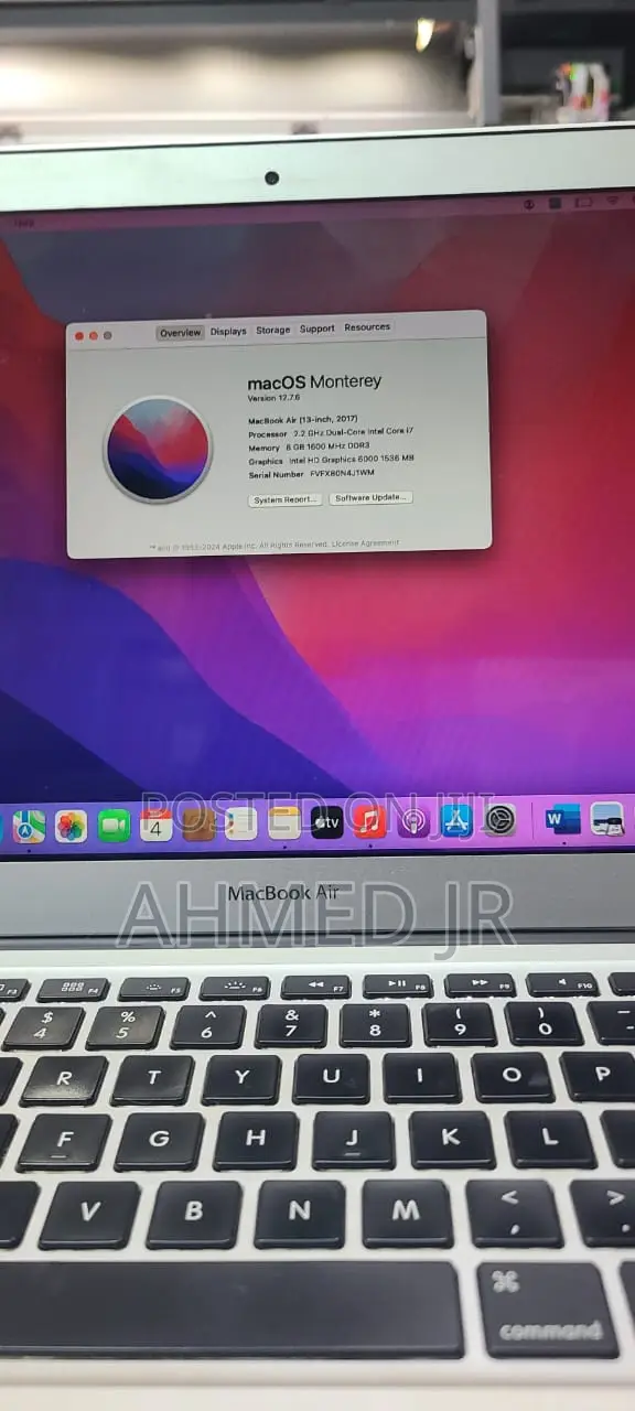 Laptop Apple MacBook Air 2017 8GB Intel Core i7 SSD 500GB