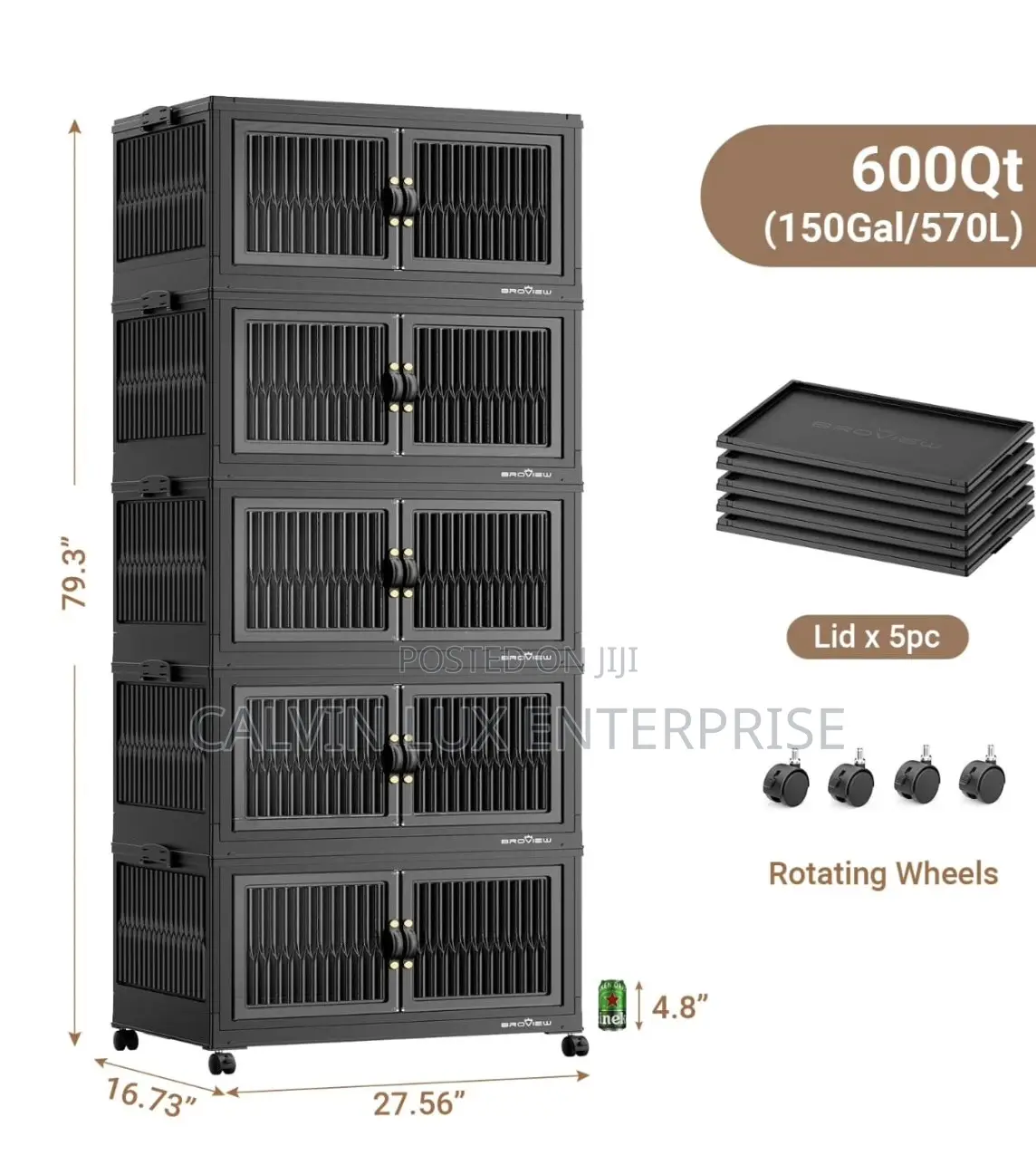 5 Tier Foldable Storage Cambinet