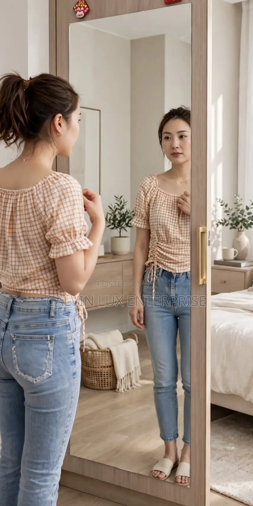 Self-Adhesive Full-Length Flexible Mirror Sticker Sheet