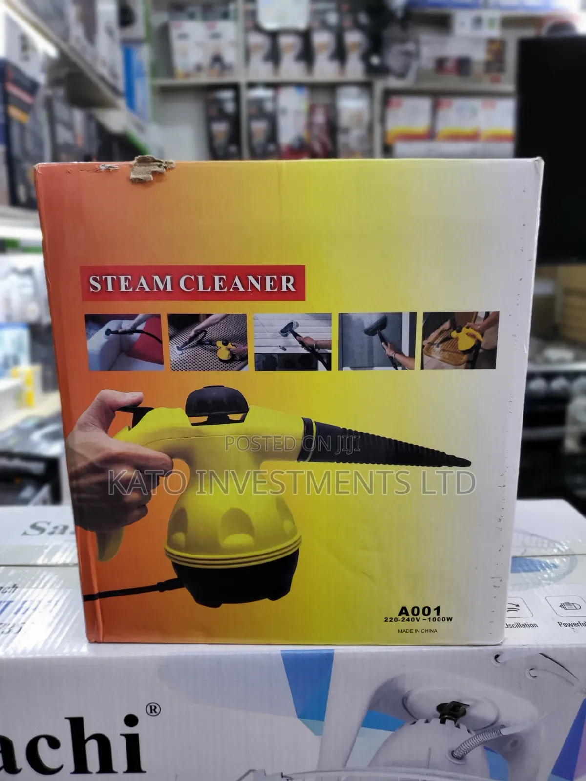 Yellow and Black Handheld Portable High-Pressure Steam Cleaner_ Bedbug