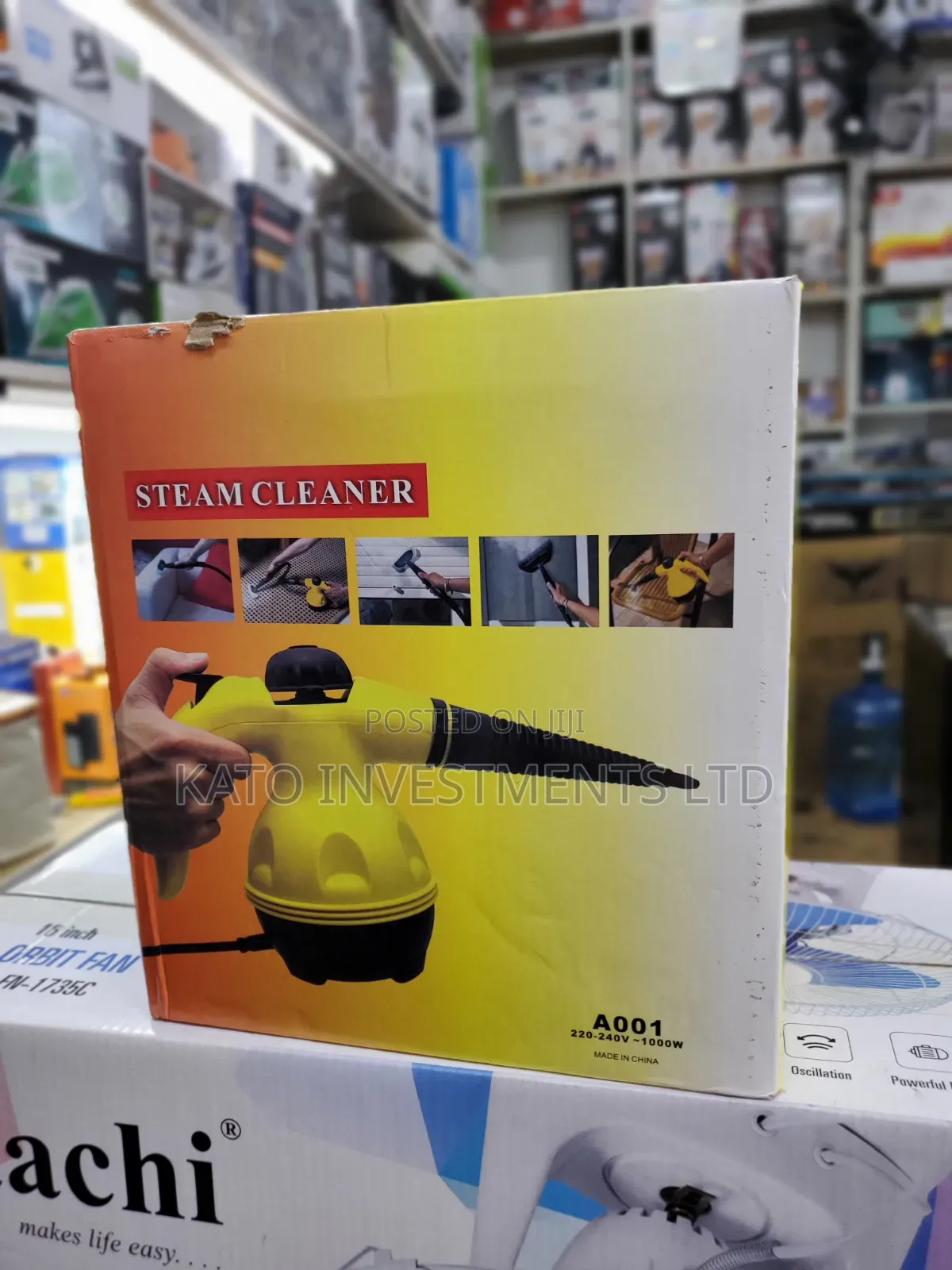 Yellow and Black Handheld Portable High-Pressure Steam Cleaner_ Bedbug