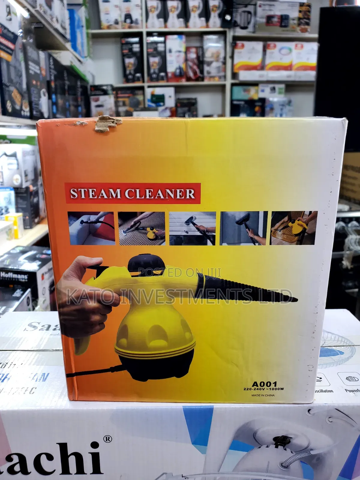 Yellow and Black Handheld Portable High-Pressure Steam Cleaner_ Bedbug