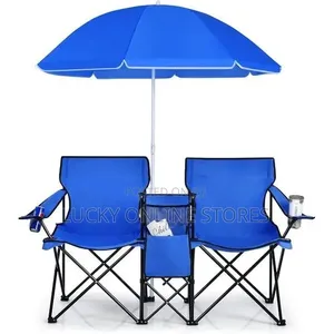 Costway Portable Folding Picnic Double Chair