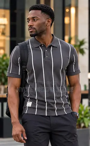 Classic Button Strip Tshirts
