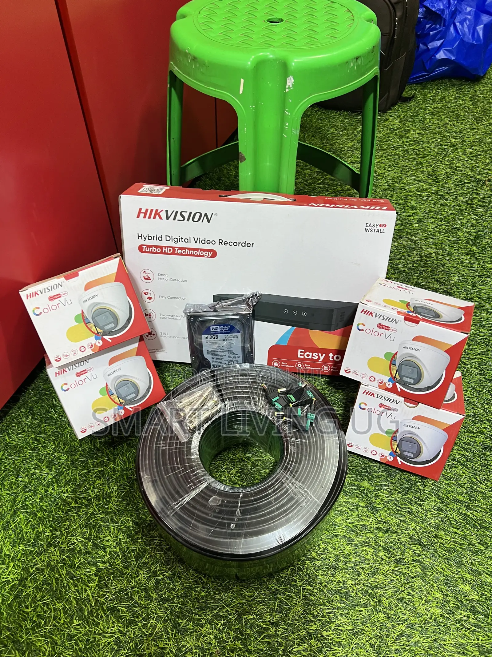 Sharp 4-Channel Hikvision ColorVu Fisheye Camera Package