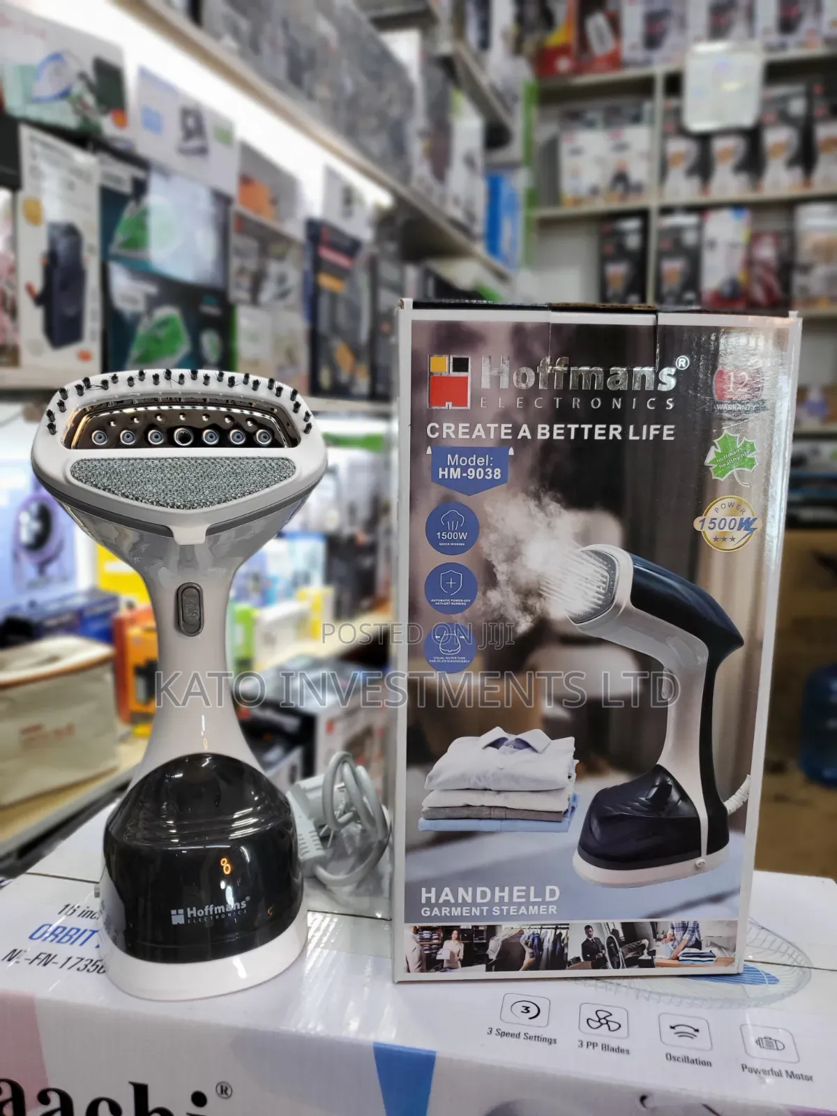 Hoffmans HM-9038 Handheld Garment Steamer, a Portable 1500W