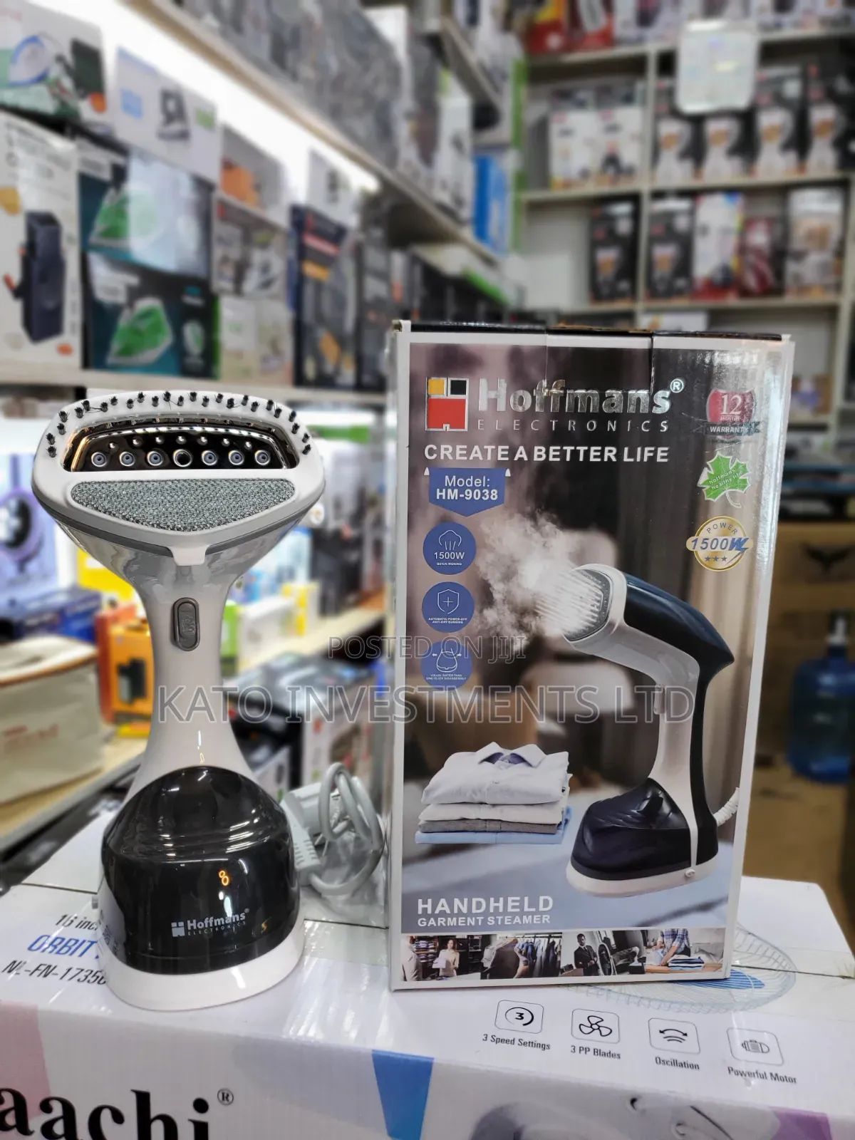 Hoffmans HM-9038 Handheld Garment Steamer, a Portable 1500W