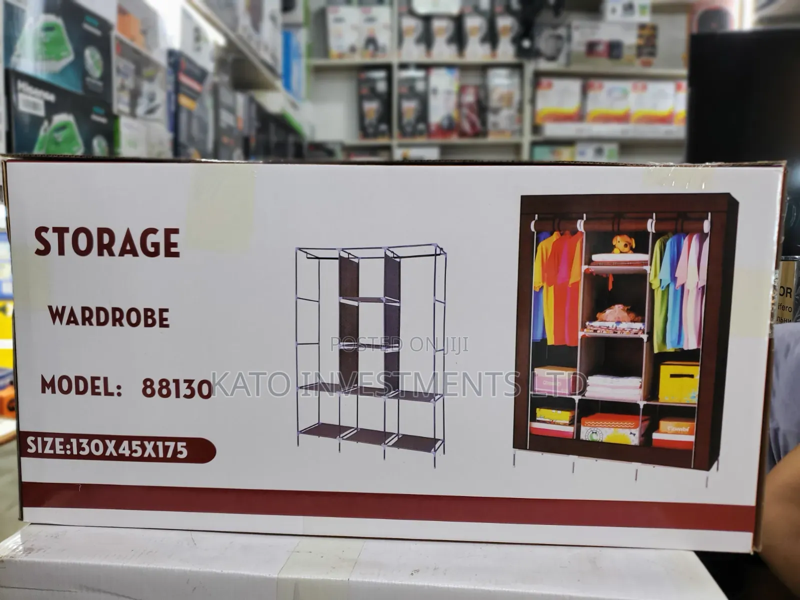 Portable Storage Wardrobe, Model 88130, Measuring 130 X 45 X 175 Cm.