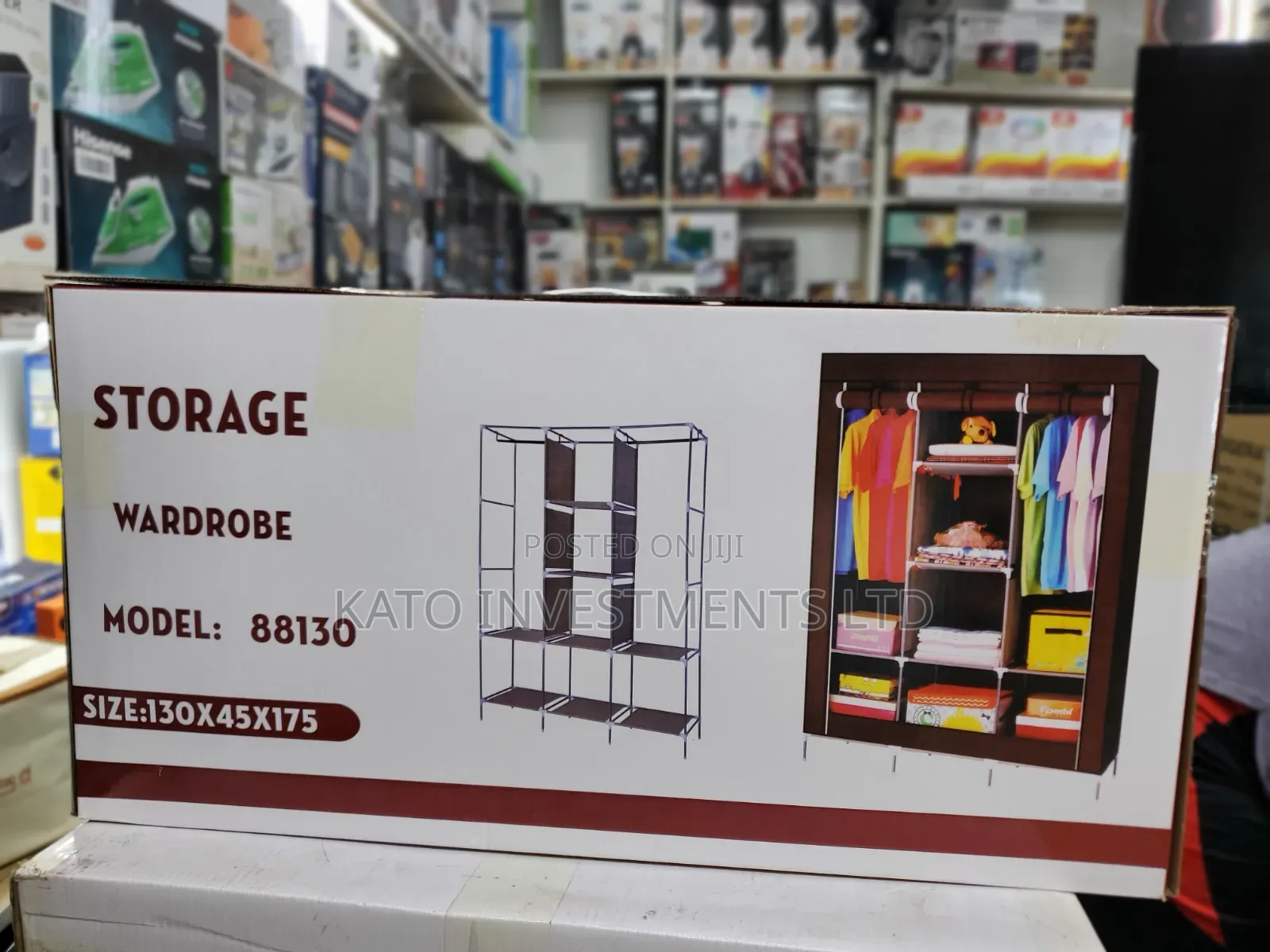 Portable Storage Wardrobe, Model 88130, Measuring 130 X 45 X 175 Cm.