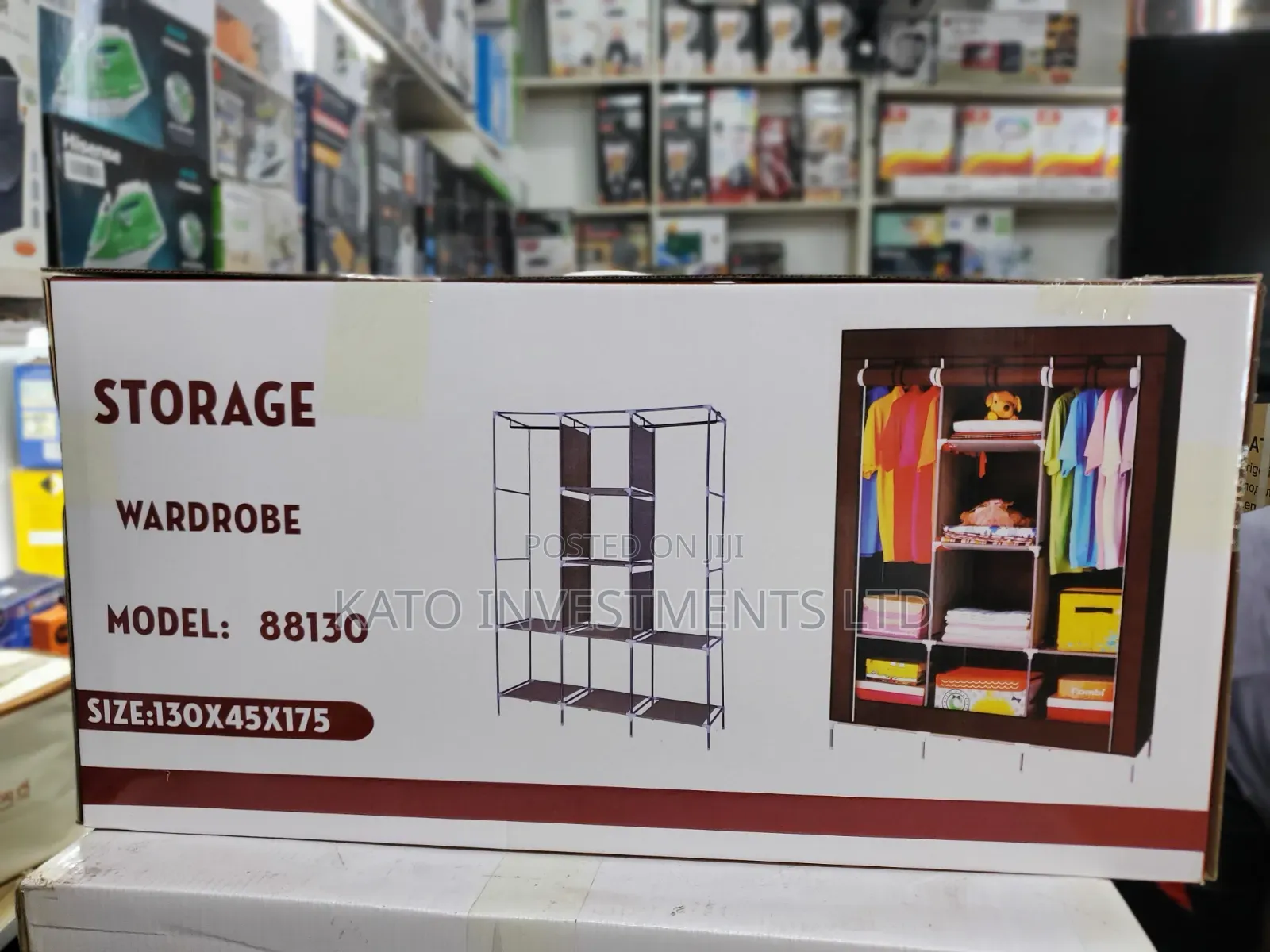 Portable Storage Wardrobe, Model 88130, Measuring 130 X 45 X 175 Cm.