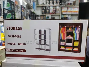 Portable Storage Wardrobe, Model 88130, Measuring 130 X 45 X 175 Cm.