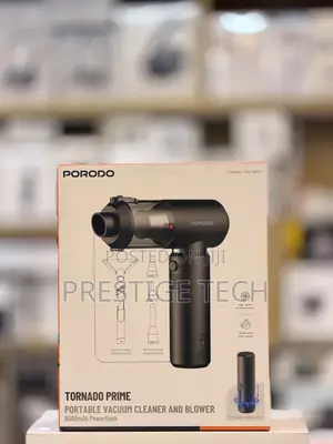 Porodo Tornado Prime 160W Portable Vacuum Cleaner and Blower, 6000mah