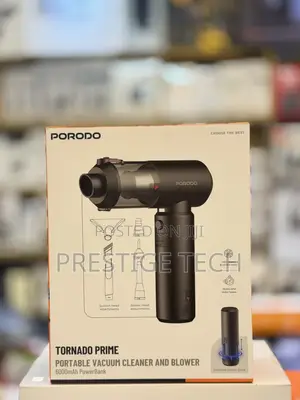 Porodo Tornado Prime 160W Portable Vacuum Cleaner and Blower, 6000mah