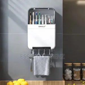 Wall-Mounted Toothbrush Holder ,Kitchen Organizer