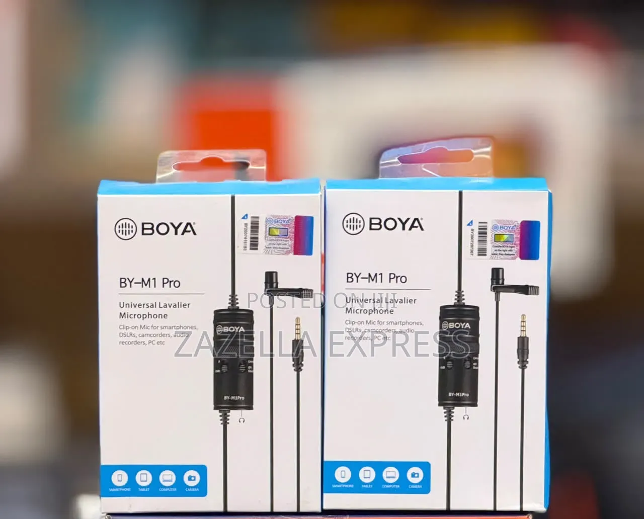 Boya BY-M1 Pro Lavalier Microphone, Noise Cancelling Omnidirectiona