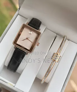 Movado Black Ladies Watch With a Bangle