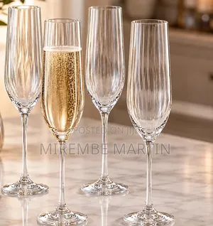 Crystal Champagne Flutes, Closely Resembling
