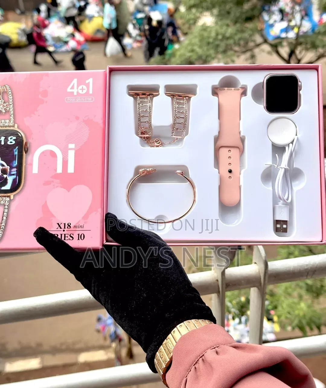 Ladies Pink Smart Watch