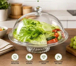 Clear Acrylic Dome Food Cover With a Footed Base