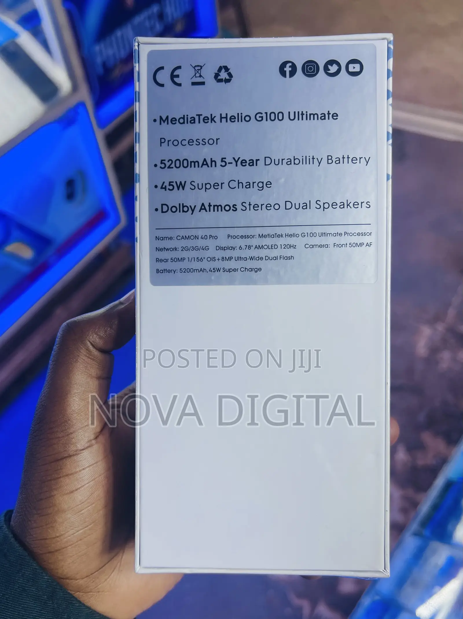 New Tecno Camon 40 Pro 5G 256 GB Gray