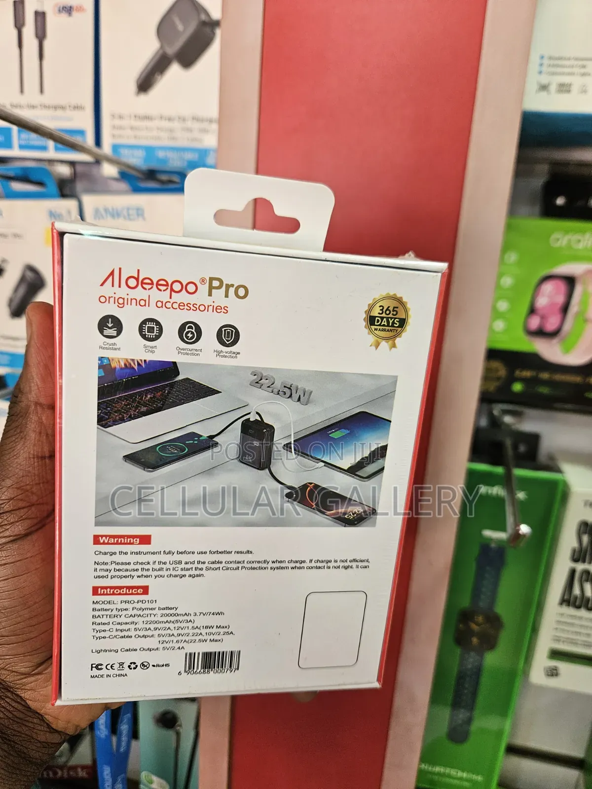 Aldeepo Pro- Pd101 Power Bank 20,000mah 22.5w Extremely Portable