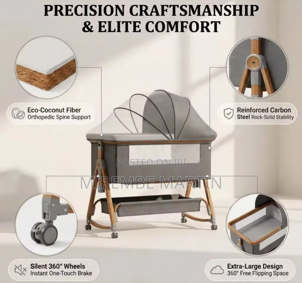 3 in 1 Baby Bassinet Ad Bedside Sleeper -