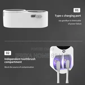 UV Toothbrush Steriliser, Wall Mounted Toothbrush Cleaner Organiser,