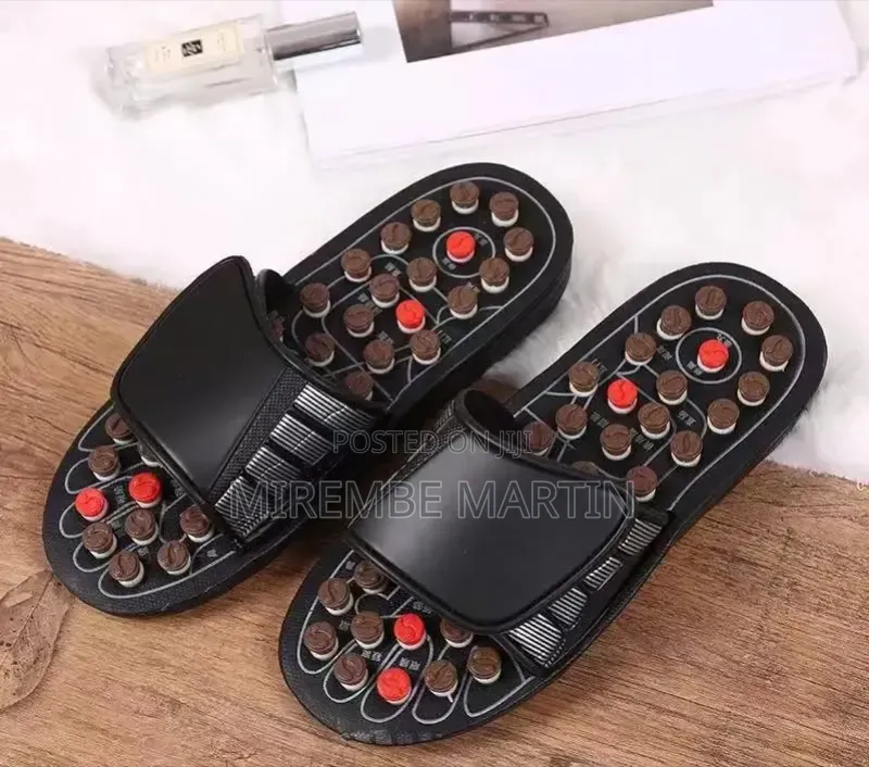 Black Acupressure Reflexology Massage Sandals