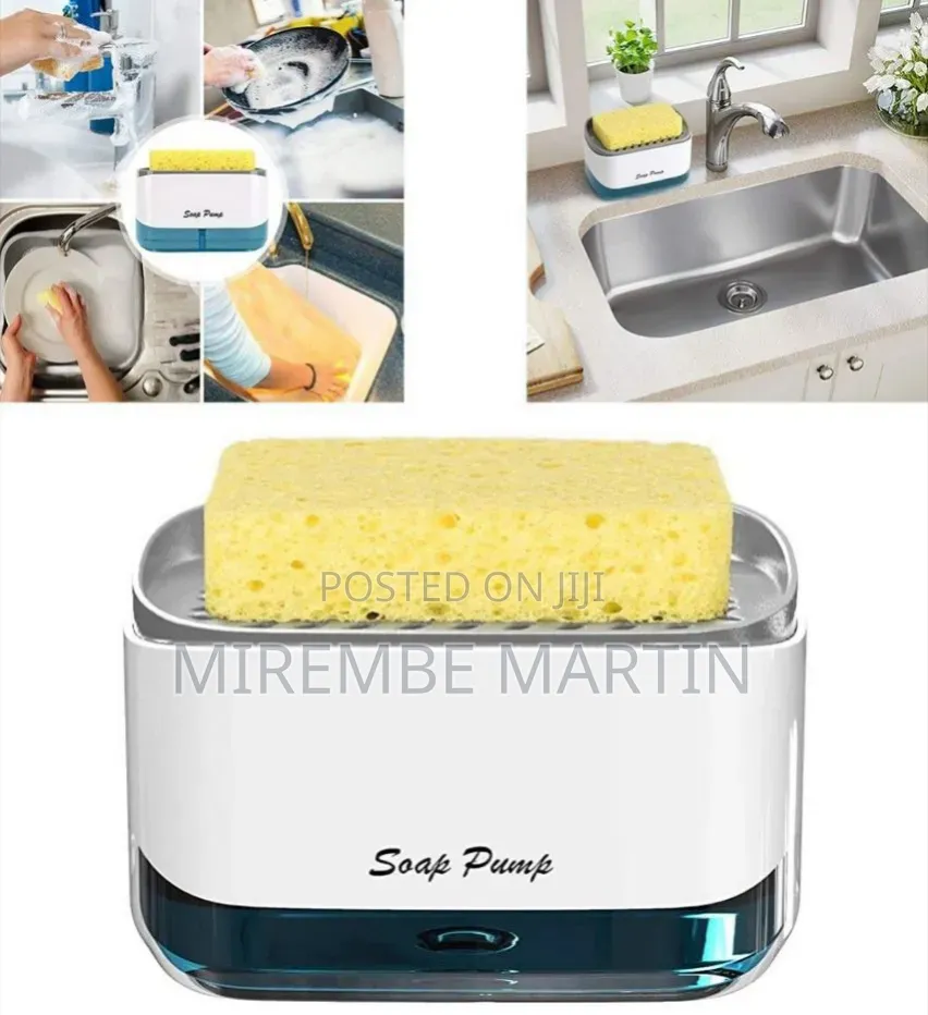 2-in-1 Countertop Dishwashing Liquid Soap Dispenser
