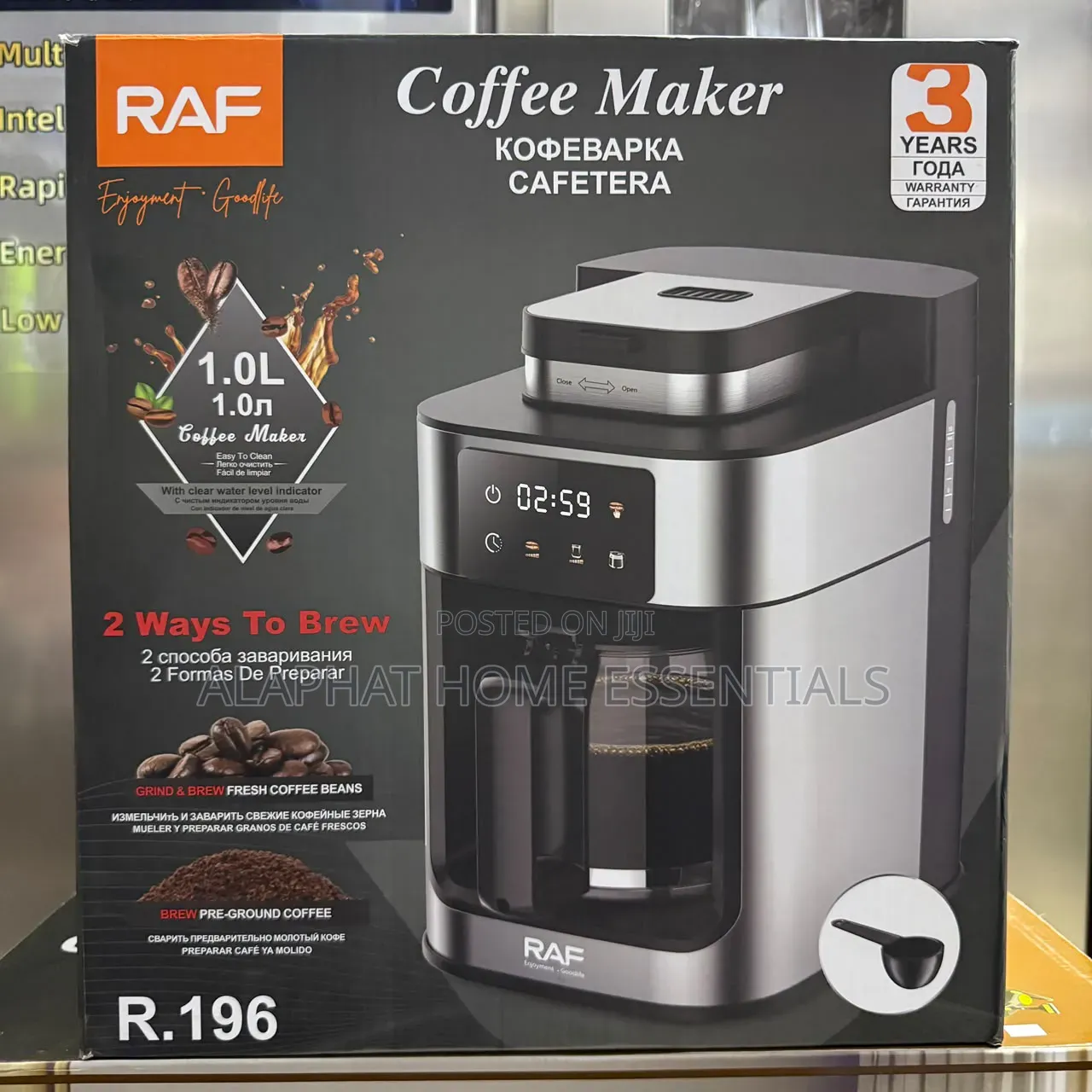 RAF Coffee Maker With Grinder