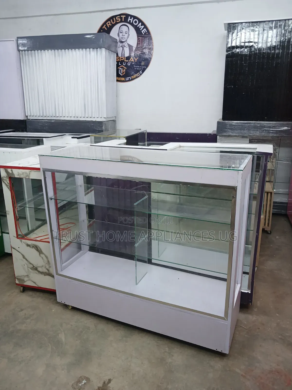 All White 4 Ft Display Counter